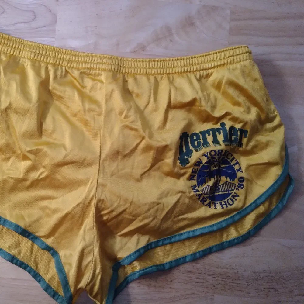 Vintage New York City Marathon 1980 Perrier Running Shorts Alberto Salazar
